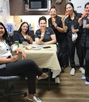 v smile family dental team with dr. vijaya kallam in frisco